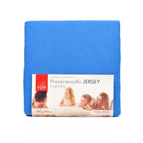 PRZEŚCIERADŁO JERSEY CIEMNONIEBIESKIE - 120 x 200 PRZEŚCIERADŁO JERSEY CIEMNONIEBIESKIE - 120 x 200